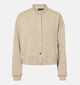 Pieces Talia Sweat Bomber Manteau en Beige pour femmes (369206)