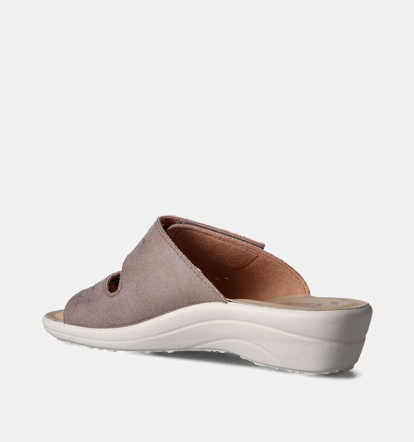 Fly Flot Nu-pieds compensées en Taupe pour femmes (357739)
