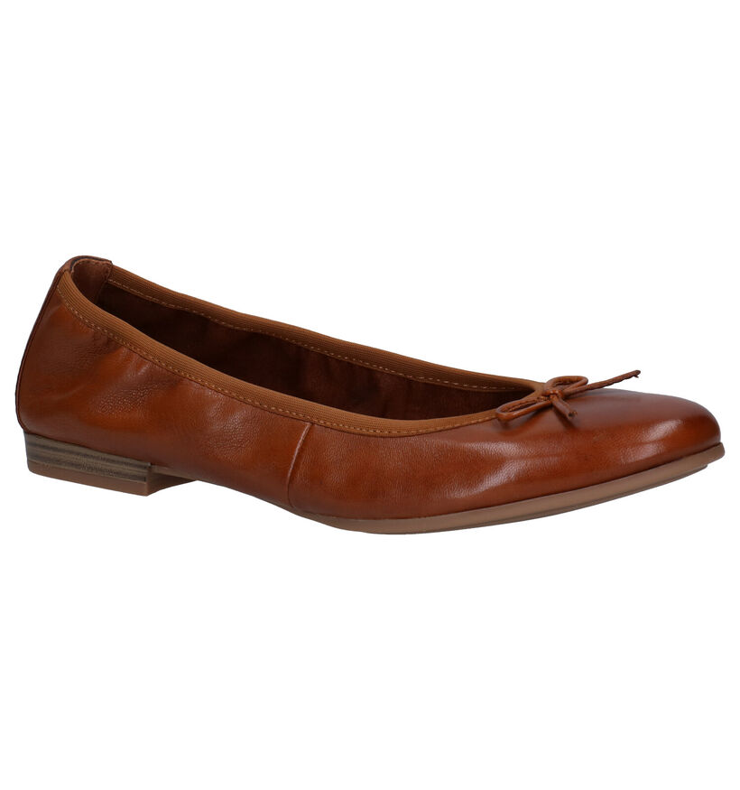 Tamaris TOUCH it Cognac Ballerina's in leer (277341)