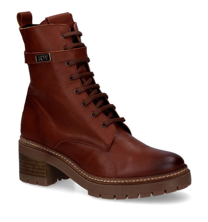 River Woods Gotja Cognac Bottines in leer (316102)