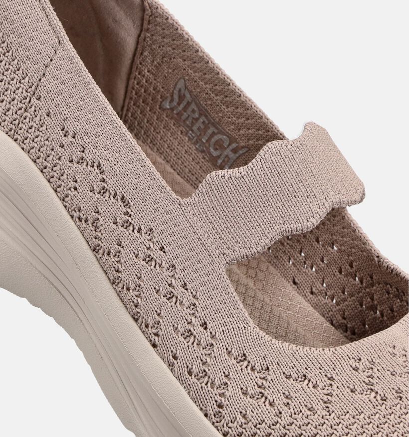 Skechers Bedford Taupe Lage Schoenen voor dames (367842) - geschikt voor steunzolen