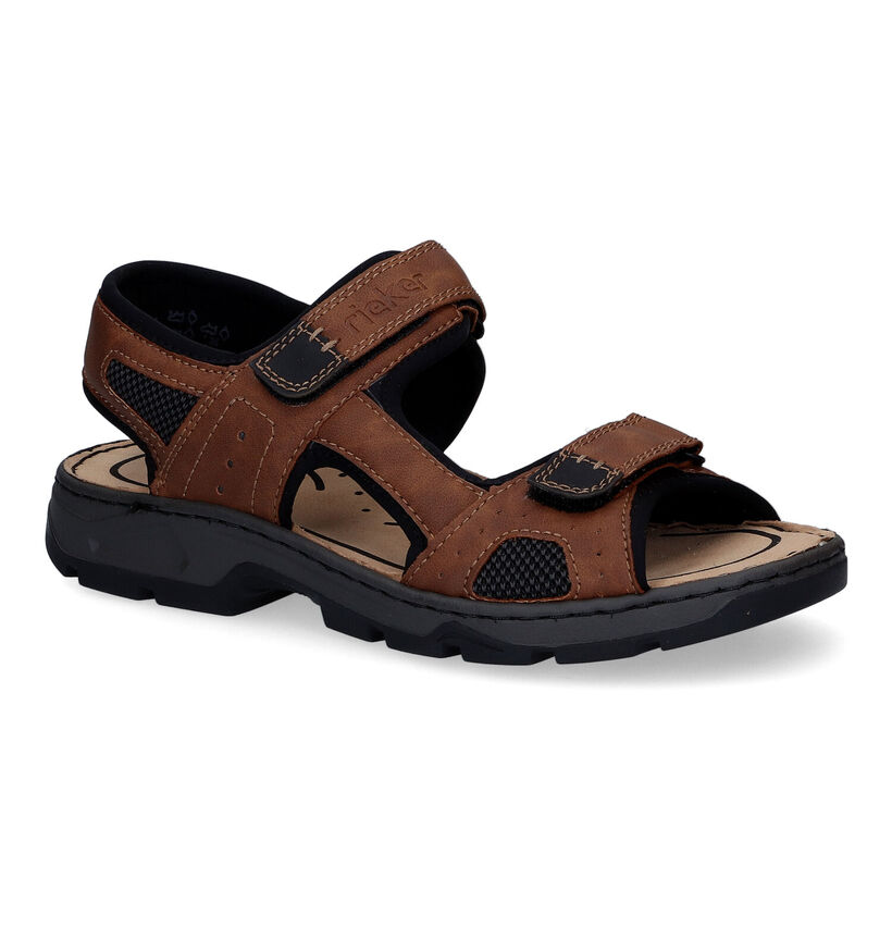 Rieker Zwarte Sandalen in kunstleer (308621)