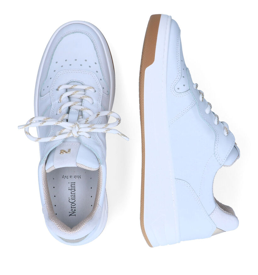 NeroGiardini Witte Sneakers voor dames (307450) - geschikt voor steunzolen