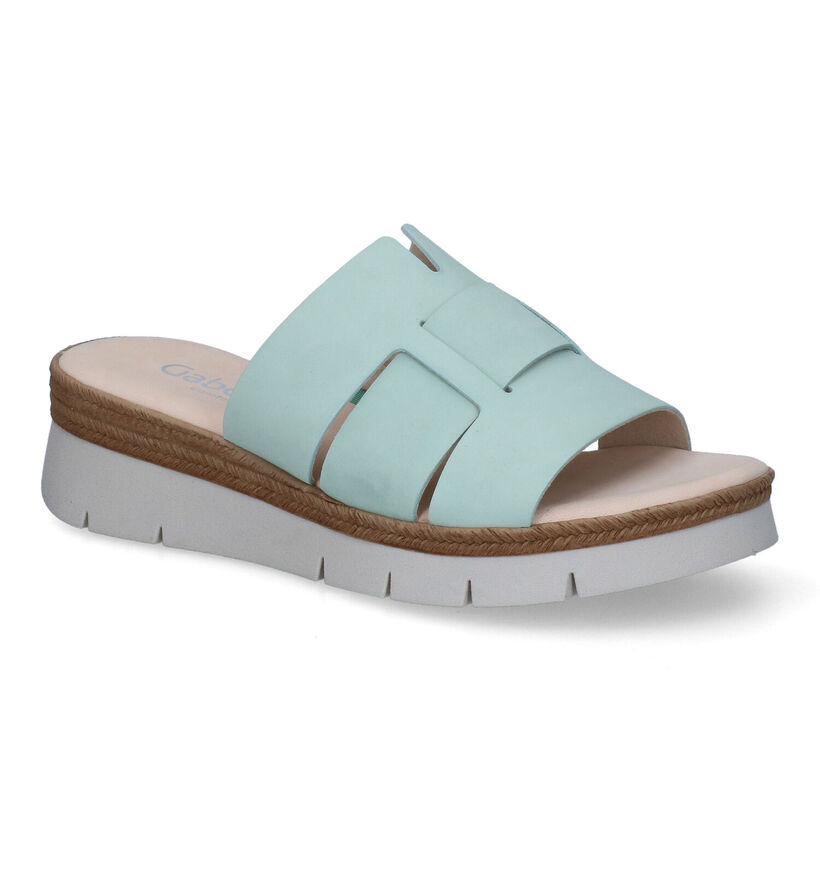 Gabor Groene Slippers in nubuck (306735)