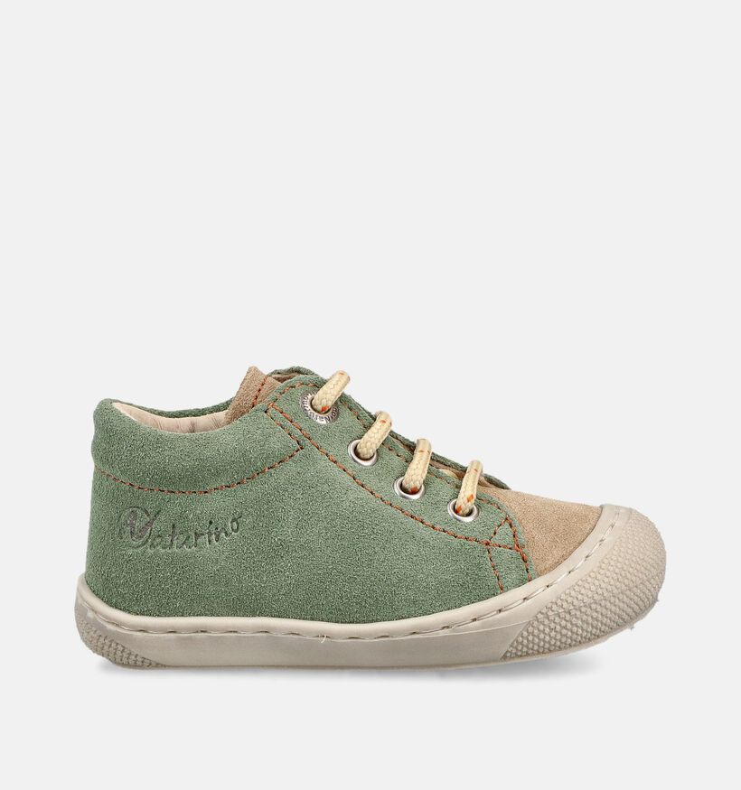 Naturino Cocoon Suede Baskets pour b&eacute;b&eacute; en Vert pour filles, gar&ccedil;ons (371636) - pour semelles orthop&eacute;diques