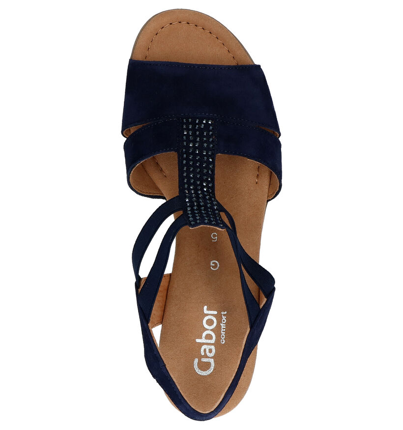 Gabor Comfort Sandales en Bleu en nubuck (271721)