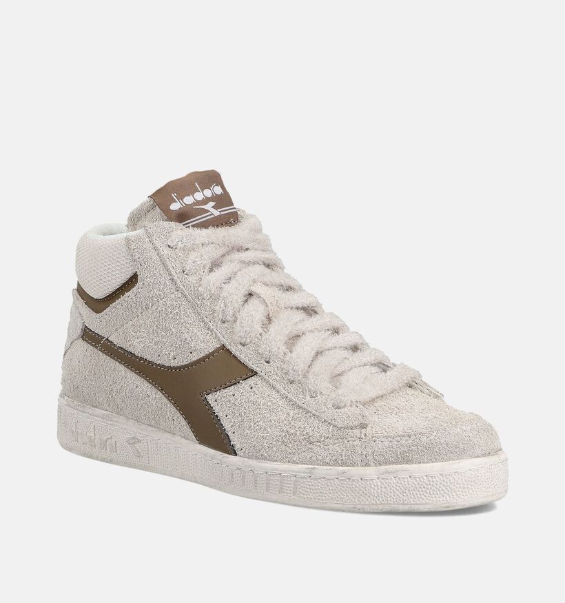 Diadora Game High Baskets montantes en Ecru pour femmes (361393) - pour semelles orthopédiques