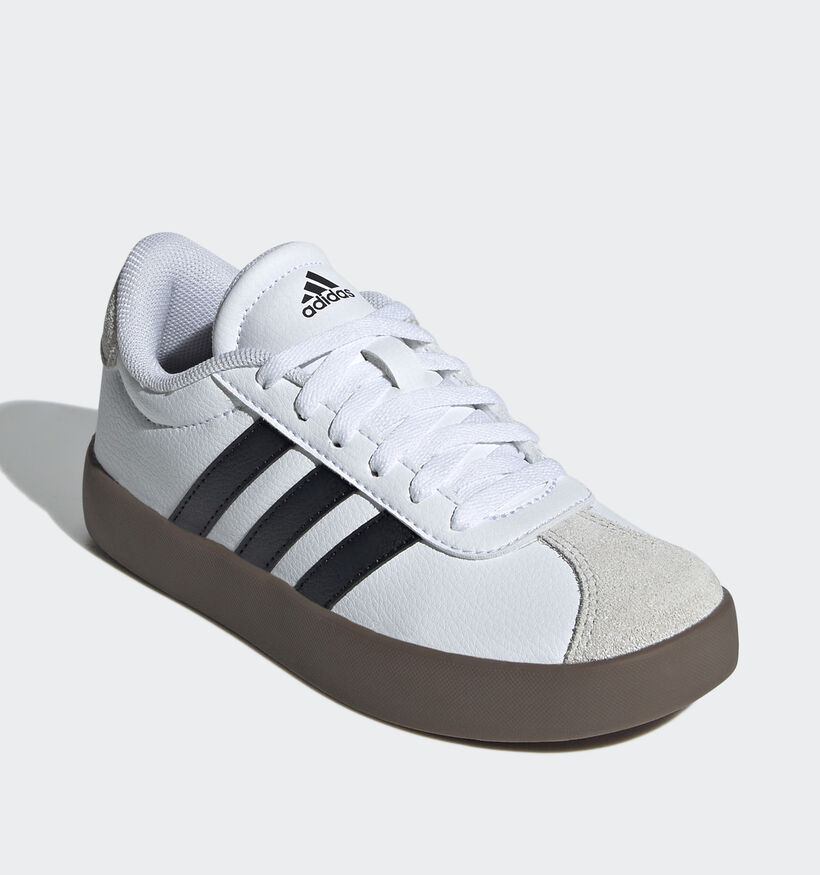 adidas VL Court 3.0 Witte/Zwarte Sneakers voor jongens, meisjes (357017) - geschikt voor steunzolen