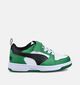 Puma Rebound V6 Baskets basses en Vert pour filles, gar&ccedil;ons (366649) - pour semelles orthop&eacute;diques