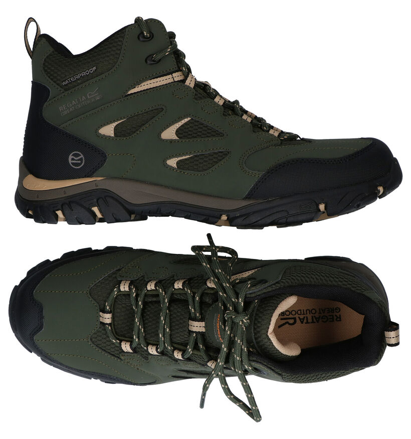 Regatta Holcombe Kaki Wandelschoenen voor heren (331962) - geschikt voor steunzolen