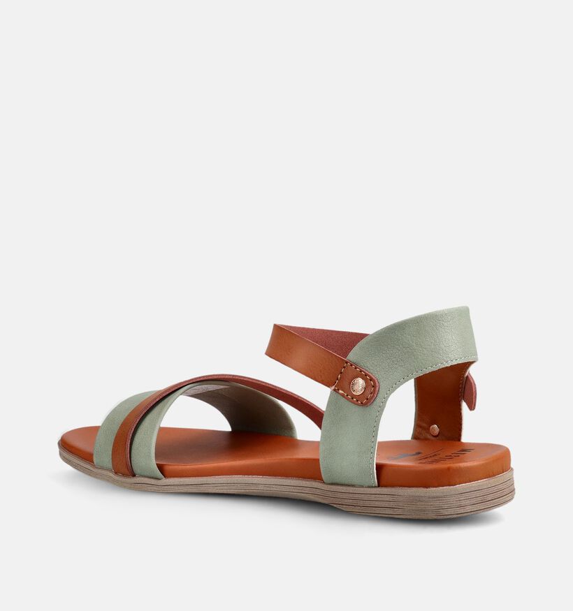 Mustang Sandales plates en Vert pour femmes (372128)