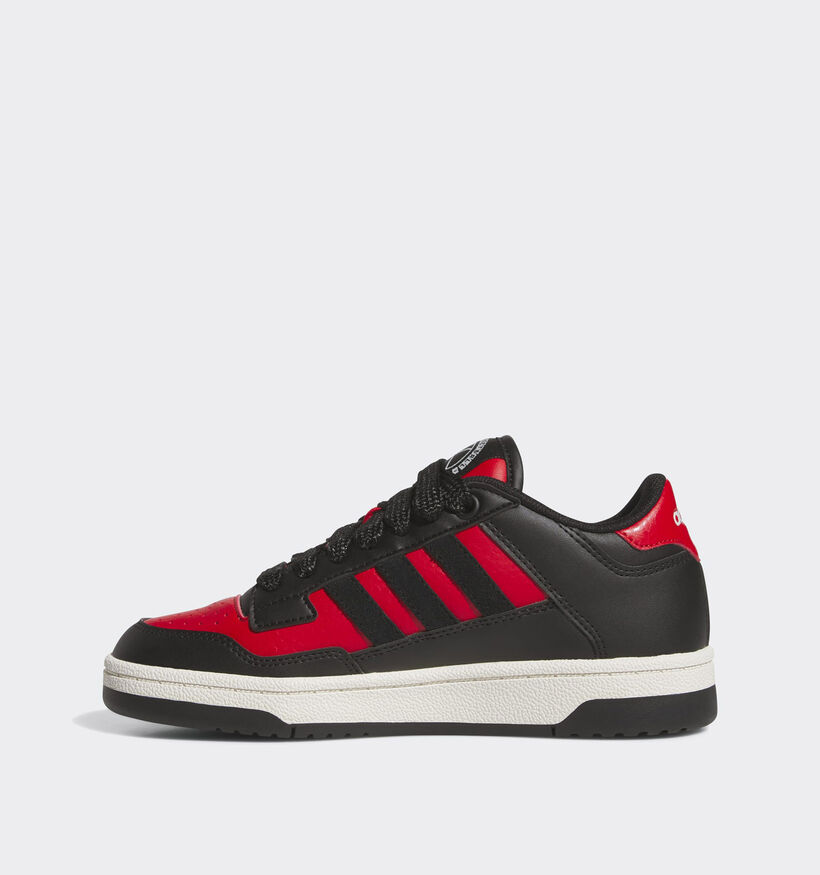 adidas Rapid Court Baskets en Noir/Rouge pour filles, garçons (359671) - pour semelles orthopédiques