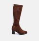Nathan-Baume Bottes hautes en Brun fonc&eacute; pour femmes (380281)
