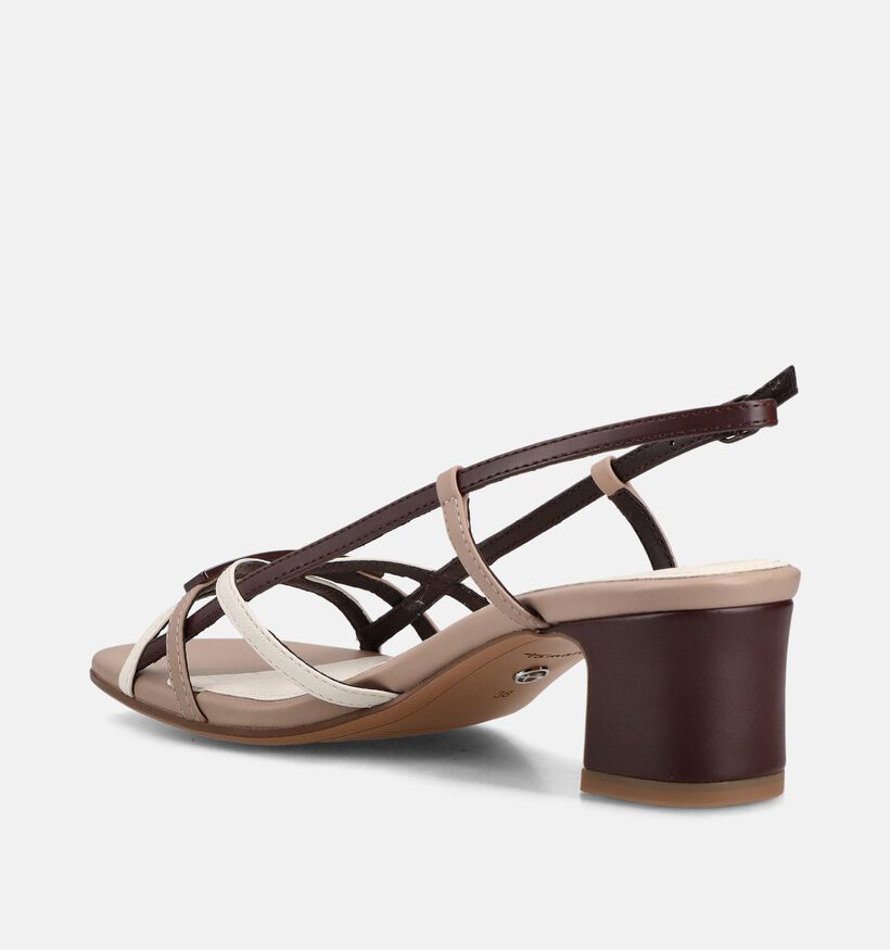 Tamaris Sandales &agrave; talons en Taupe/Marron pour femmes (371778)