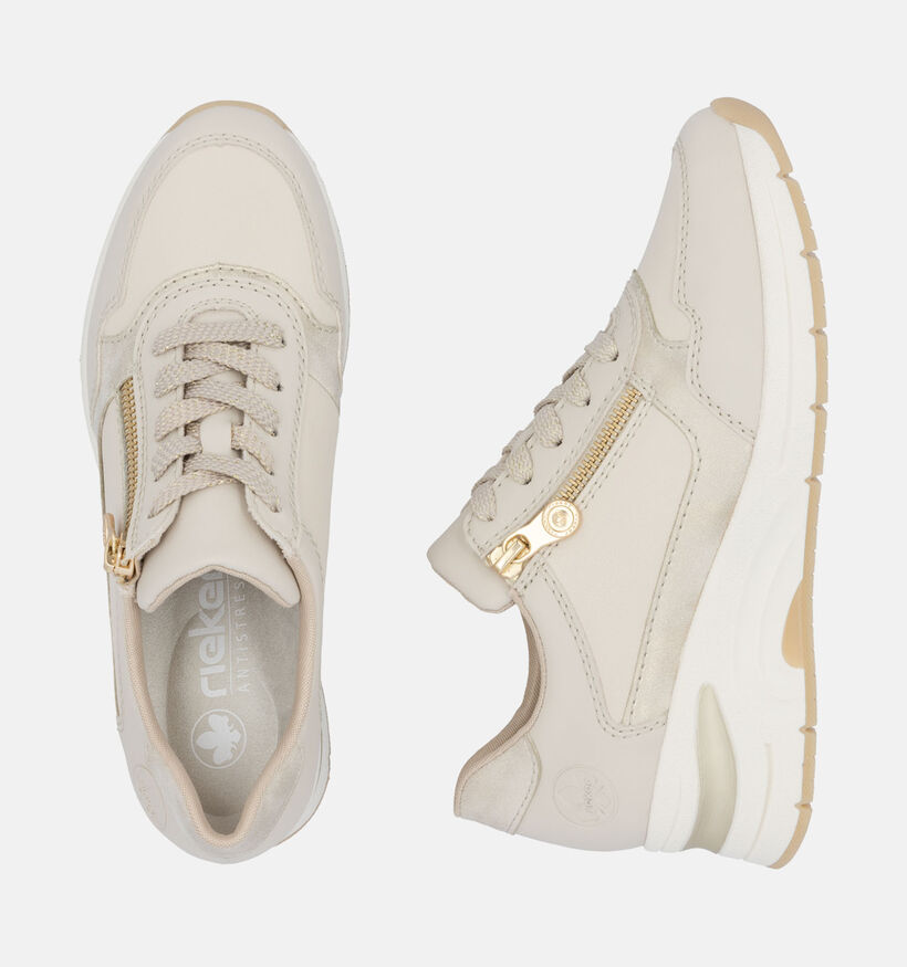Rieker Gouden Sneakers voor dames (351236) - geschikt voor steunzolen
