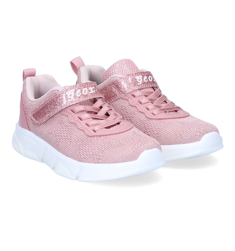 Geox Aril Baskets en Rose pour filles (302617) - pour semelles orthopédiques