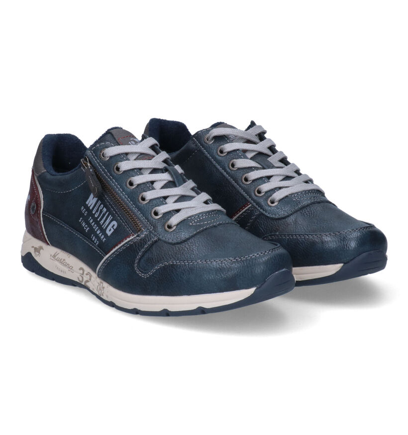 Mustang Chaussures à lacets en Bleu foncé pour hommes (329592) - pour semelles orthopédiques