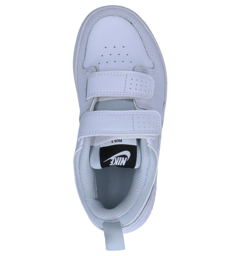 Nike Pico 5 Baskets en Blanc en cuir (254092)