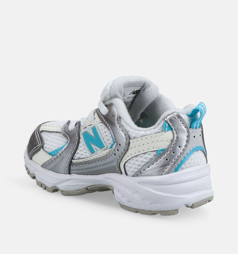 New Balance 530 Zilveren/Blauwe Sneakers voor meisjes (375213) - geschikt voor steunzolen