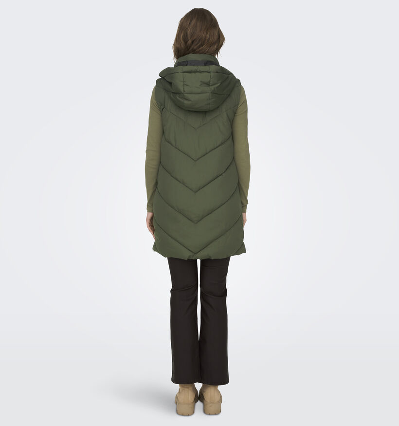 JDY Skylar Hood Kaki Lange Bodywarmer voor dames (359921)