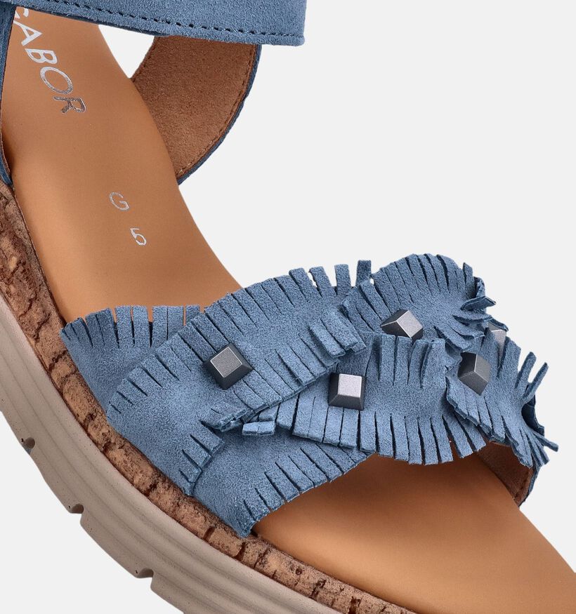 Gabor Blauwe Sandalen met sleehak voor dames (371123)