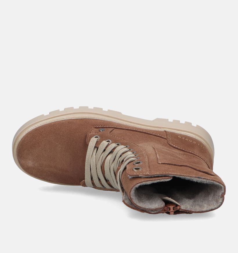 Bullboxer Bottines robustes en Cognac pour filles (332022) - pour semelles orthopédiques