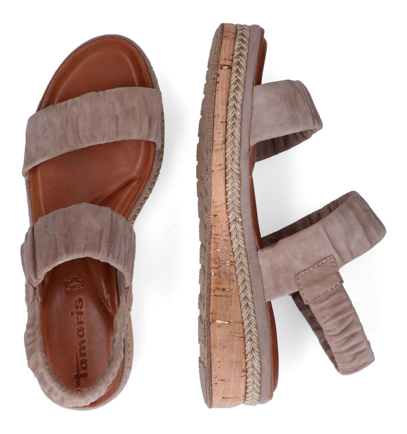 Tamaris Touch it Sandales en Taupe en daim (307596)