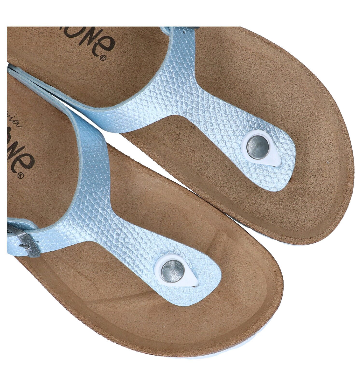 Via Limone Blauwe Slippers Dames Slippers Online op TORFS.BE