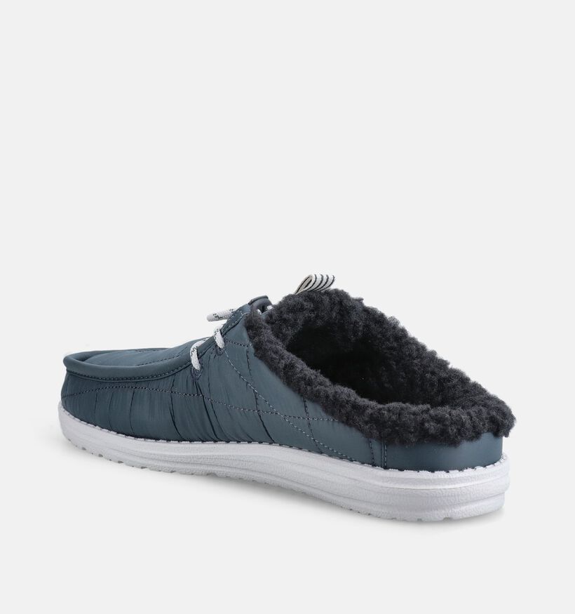 HEYDUDE Wally Slip Camp Pantoufles ouvertes en Bleu fonc&eacute; pour hommes (378090) - pour semelles orthop&eacute;diques