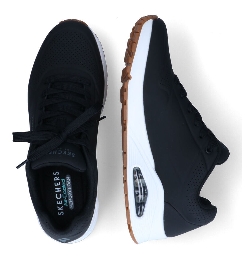 Skechers Uno Stand On Air Zwarte Sneakers voor heren (350318) - geschikt voor steunzolen
