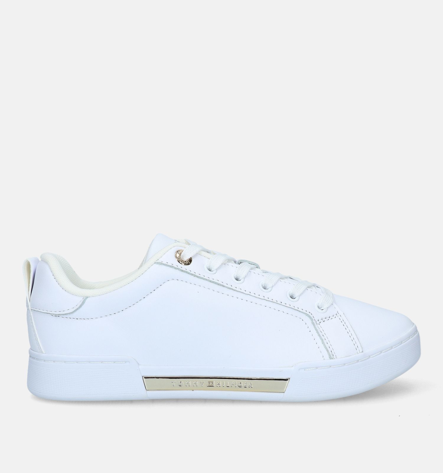 Tommy Hilfiger Chique Court Witte Sneakers Dames Sneakers