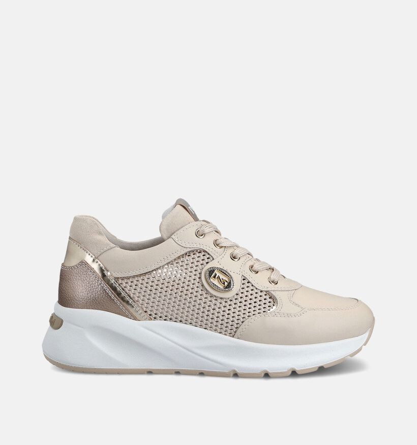 NeroGiardini Lichtbeige Sneakers voor dames (370655) - geschikt voor steunzolen