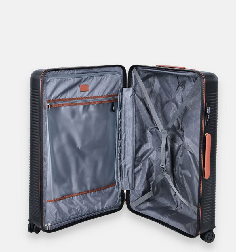 Origin Zwarte/Cognac Grote Reiskoffer Large voor dames, heren (376174)
