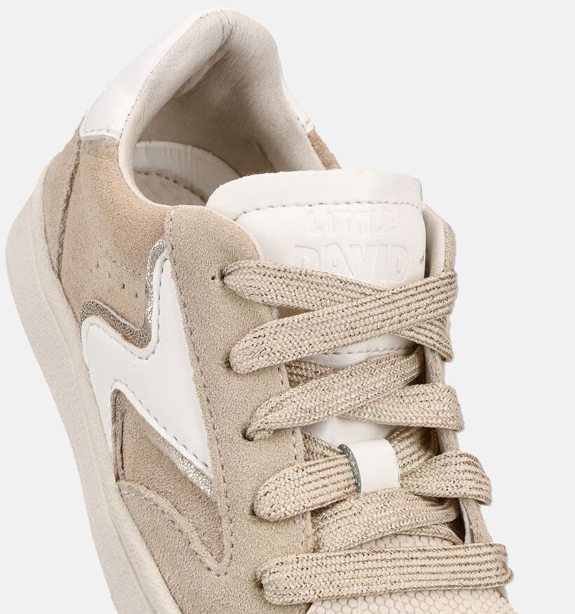 Little David Lichtbeige/Witte Sneakers voor meisjes (370870)