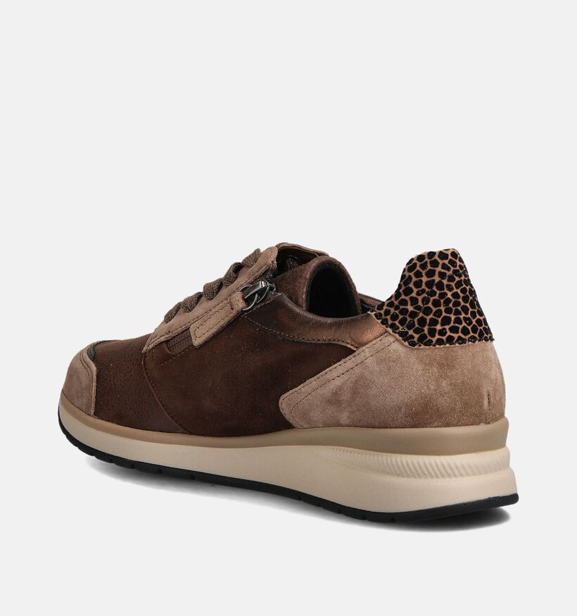 Gabor Bruine Rits-veterschoenen voor dames (360295) - geschikt voor steunzolen