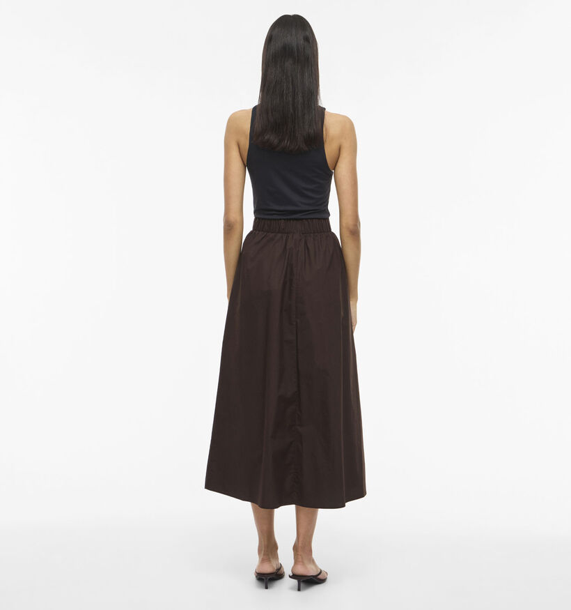 Vila Sophie Ankle Skirt Jupe mi-longue en Marron pour femmes (378436)