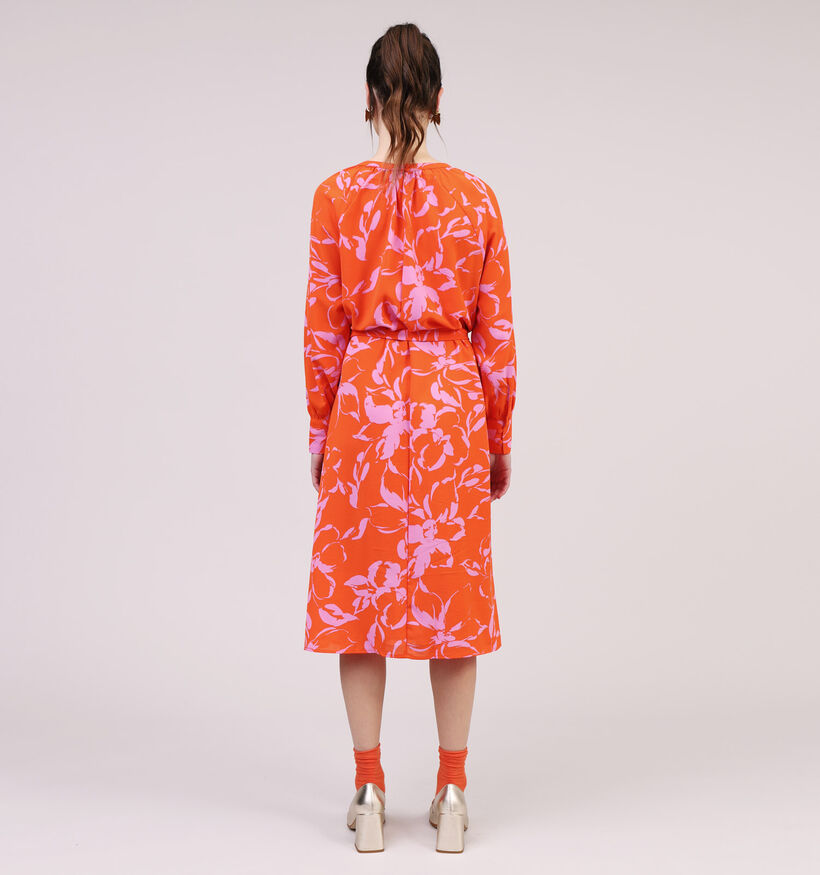 Vero Moda Polliana Inge robe mi-longue en Orange pour femmes (327019)