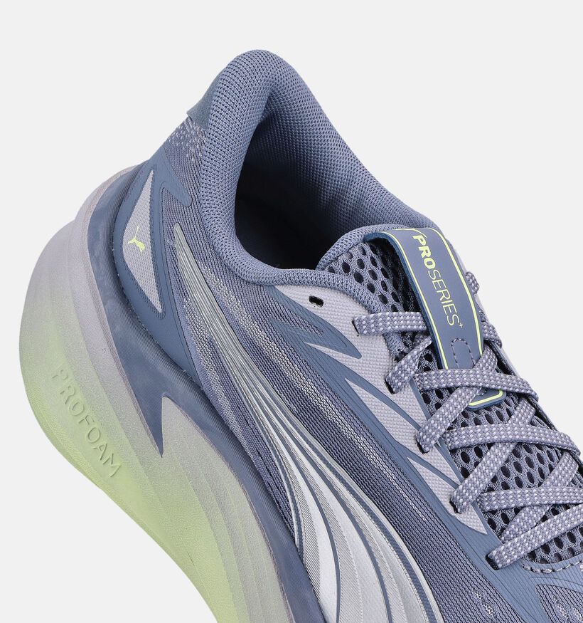 Puma Maxima Pro Chaussures de course en Bleu/Jaune pour hommes (366605) - pour semelles orthop&eacute;diques