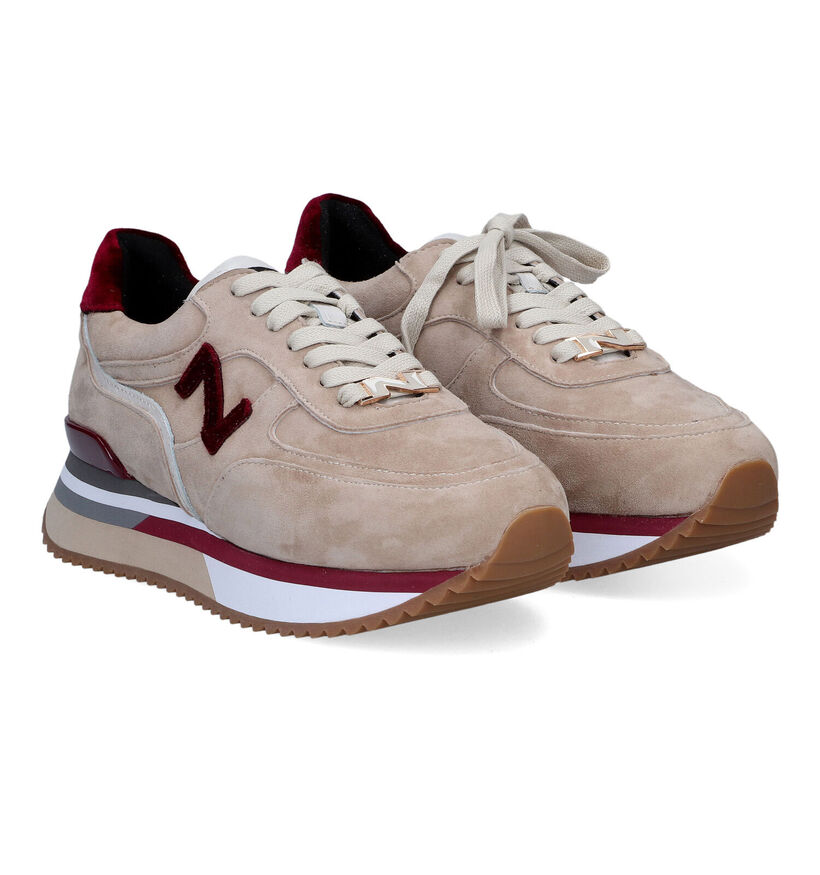 Nathan-Baume Beige Sneakers voor dames (315961) - geschikt voor steunzolen