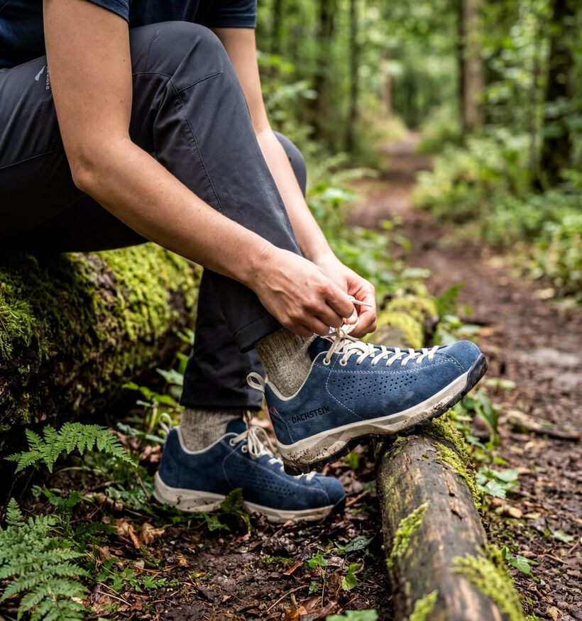 Dachstein Soelden Donkerblauwe Lage Wandelschoenen voor dames (381629) - geschikt voor steunzolen