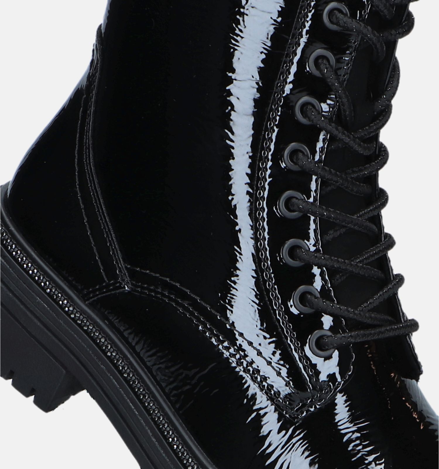 Marco Tozzi Zwarte Boots met veters Dames Boots Online op TORFS.BE