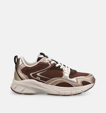 Maruti Low Sneakers Bruin/Beige/Goud/Bordeaux