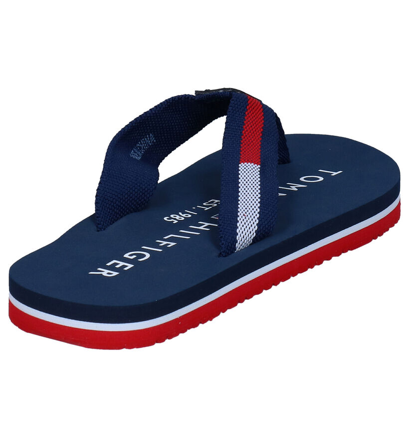 Tommy Hilfiger Blauwe Teenslippers in stof (285659)