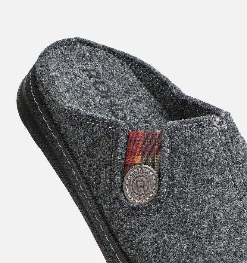 Rohde Grijze Brede pantoffels Rohde Grijze Pantoffels voor Steunzolen voor heren (365502) - geschikt voor steunzolen