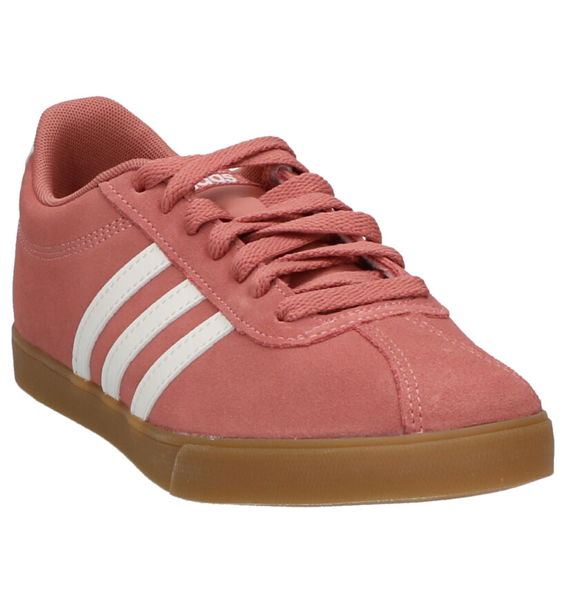 adidas Courtset Baskets en Gris en cuir (276455)