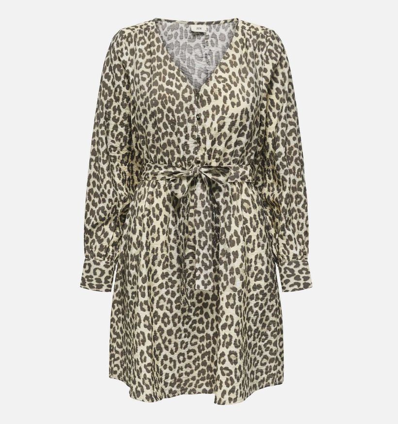 JDY Beatrice Leopard Robe en Beige pour femmes (365276)