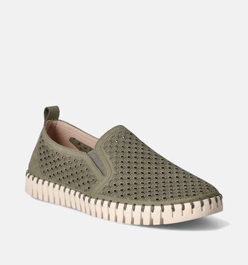 Ilse Jacobsen Tulip Chaussures plates Cognac/Bleu/Vert