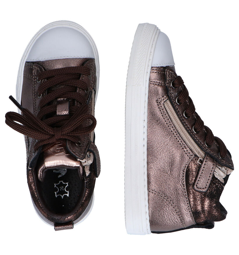 Little David Bronzen Hoge Schoenen in leer (298569)