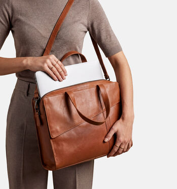 Label M Sacs ordinateur Cognac