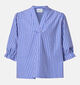 Sisters Point Venny Blauwe/Witte Gestreepte Blouse voor dames (384469)